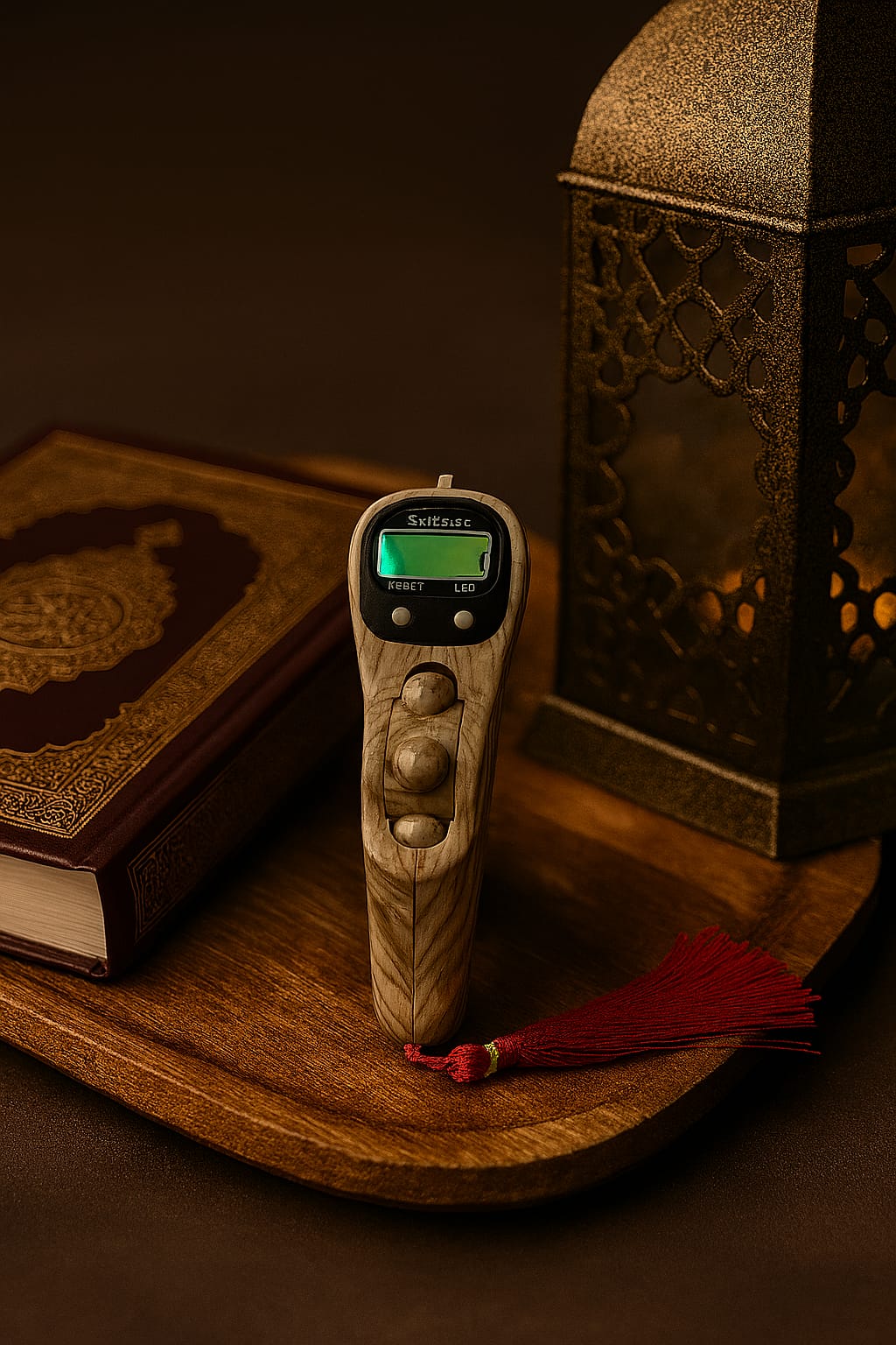 Al-Firdaws Beads – Sand Beige Digital Tasbih