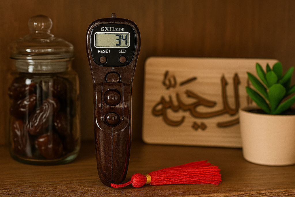 Al-Firdaws Beads – Dark Walnut Digital Tasbih
